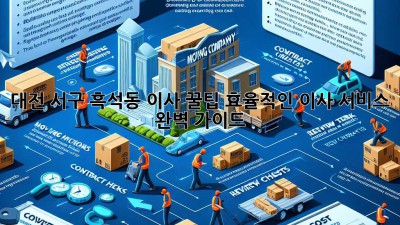 대전 서구 흑석동 이사 꿀팁🍯: 효율적인 이사 서비스 완벽 가이드